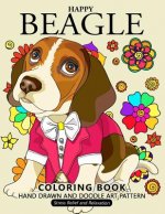 Happy Beagle Coloring Book: Dog coloring book for dog and puppy lover
