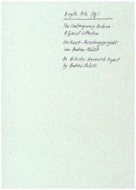 The Contemporary Archive - A Special Collection