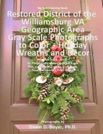 Big Kids Coloring Book: Restored District Williamsburg VA Geographic Area: Gray Scale Photos to Color - Holiday Wreaths and Décor, Volume 5 of