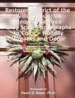 Big Kids Coloring Book: Restored District Williamsburg VA Geographic Area: Gray Scale Photos to Color - Holiday Wreaths and Décor, Volume 6 of
