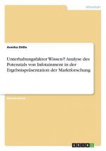 Unterhaltungsfaktor Wissen?! Analyse des Potenzials von Infotainment in der Ergebnispräsentation der Marktforschung