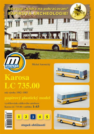 Karosa LC 735.00 rok výroby 1982 - 1985 /papírový model