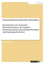 Rechtsformen des deutschen Wirtschaftssystems im Vergleich. Einzelunternehmen, Personengesellschaften und Kapitalgesellschaften