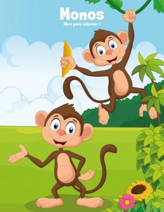 Monos libro para colorear 1