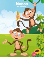 Monos libro para colorear 1
