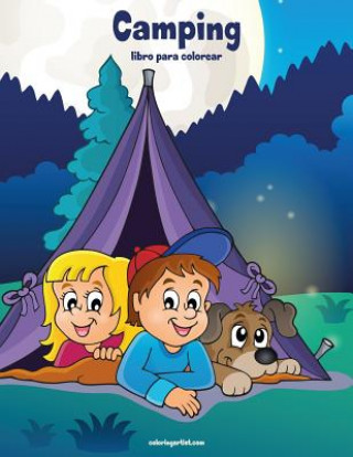 Camping libro para colorear 1