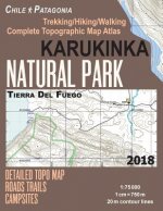 Karukinka Natural Park Tierra Del Fuego Detailed Topo Map Roads Trails Campsites Trekking/Hiking/Walking Complete Topographic Map Atlas Chile Patagoni