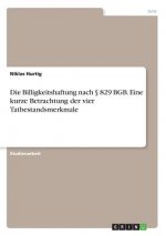 Die Billigkeitshaftung nach 829 BGB. Eine kurze Betrachtung der vier Tatbestandsmerkmale