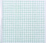 Stoff Weiß, Kariert Grün 50 x 140 cm
