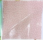 Stoff Puder, Striche Weiß 25 x 70 cm