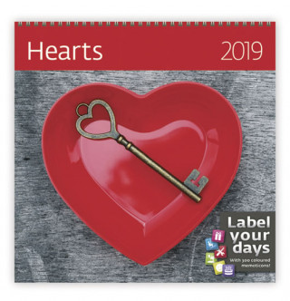 Hearts - nástěnný kalendář 2019