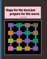 Hope for the best, but prepare for the worst.: Build strong self-confidence.
