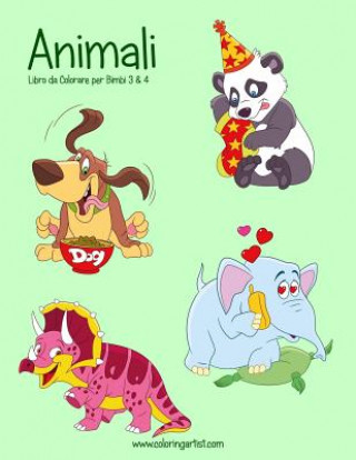 Animali Libro da Colorare per Bimbi 3 & 4