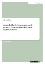 Interindividuelle Lernunterschiede. Nationale Kultur und subkulturelle Kontextfaktoren