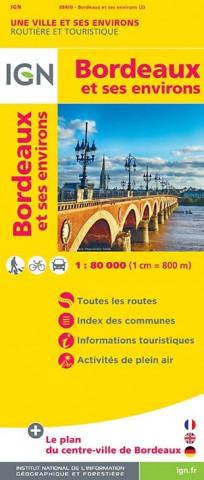 Bordeaux et ses environs - plan de ville 1:80 000