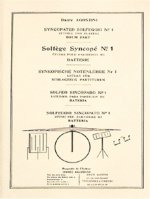 SOLFEGE SYNCOPE VOLUME 1 DRUMS
