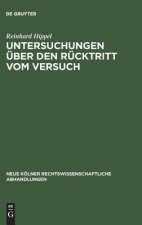 Untersuchungen uber den Rucktritt vom Versuch