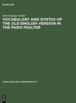 Vocabulary and syntax of the old English version in the Paris psalter