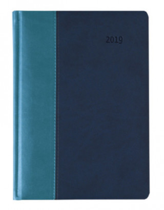 Buchkalender Premium Water (türkis / blau) 2019