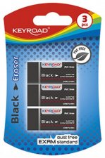 Gumka Keyroad Black 3 sztuki