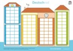 Deutschrad 1. Schreibtabelle Druckschrift (Poster) Klasse 1