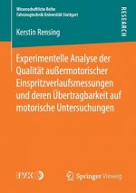 Experimentelle Analyse Der Qualitat Aussermotorischer Einspritzverlaufsmessungen Und Deren UEbertragbarkeit Auf Motorische Untersuchungen