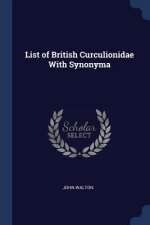 LIST OF BRITISH CURCULIONIDAE WITH SYNON