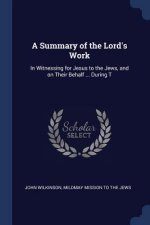 A SUMMARY OF THE LORD'S WORK: IN WITNESS