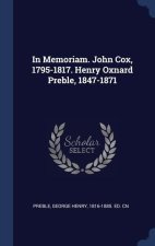 IN MEMORIAM. JOHN COX, 1795-1817. HENRY