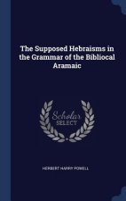 Supposed Hebraisms in the Grammar of the Bibliocal Aramaic