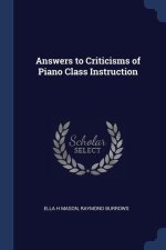 ANSWERS TO CRITICISMS OF PIANO CLASS INS