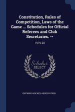 CONSTITUTION, RULES OF COMPETITION, LAWS