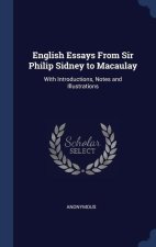 ENGLISH ESSAYS FROM SIR PHILIP SIDNEY TO