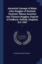 ANCESTRAL LINEAGE OF MAJOR JOHN RUGGLES