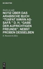 Notiz UEber Das Arabische Buch 