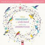 Words of Love & Friendship Wall Calendar 2019 (Art Calendar)