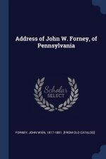 ADDRESS OF JOHN W. FORNEY, OF PENNSYLVAN