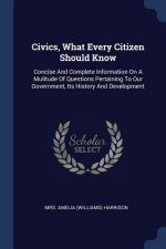 CIVICS, WHAT EVERY CITIZEN SHOULD KNOW: