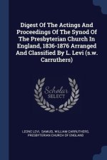 DIGEST OF THE ACTINGS AND PROCEEDINGS OF
