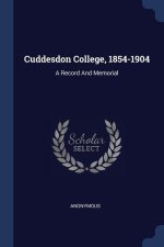 CUDDESDON COLLEGE, 1854-1904: A RECORD A