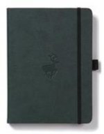 Dingbats A5+ Wildlife Green Deer Notebook - Plain