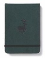 Dingbats A6+ Wildlife Green Deer Reporter Notebook - Graphed