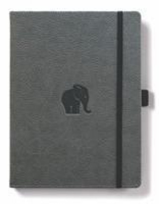 Dingbats A5+ Wildlife Grey Elephant Notebook - Lined