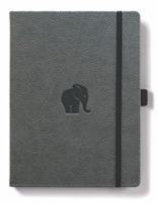 Dingbats A5+ Wildlife Grey Elephant Notebook - Dotted (Pevná)
