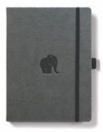 Dingbats A4+ Wildlife Grey Elephant Notebook - Dotted