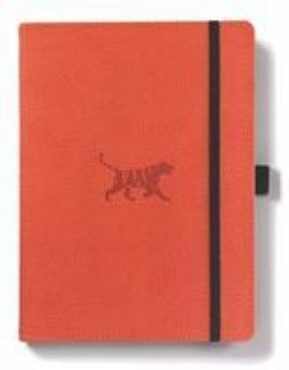 Dingbats A5+ Wildlife Orange Tiger Notebook - Graph