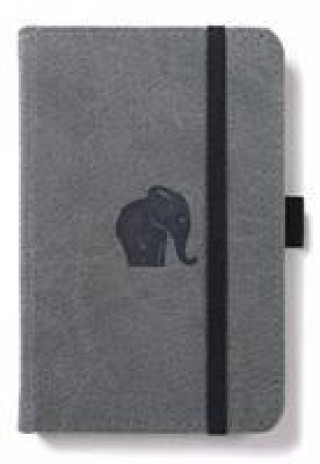 Dingbats A6 Pocket Wildlife Grey Elephant Notebook - Lined