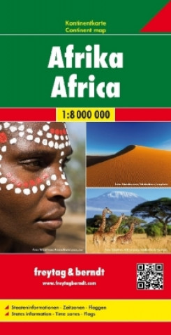 Africa Map, Pleated Physical/Political 1:8 000 000