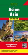 Asia Map, Pleated Physical/Political 1: 9 000 000