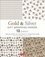 Silver and Gold Gift Wrapping Papers - 12 Sheets